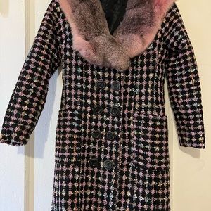 Designer Tweed coat, size is XS